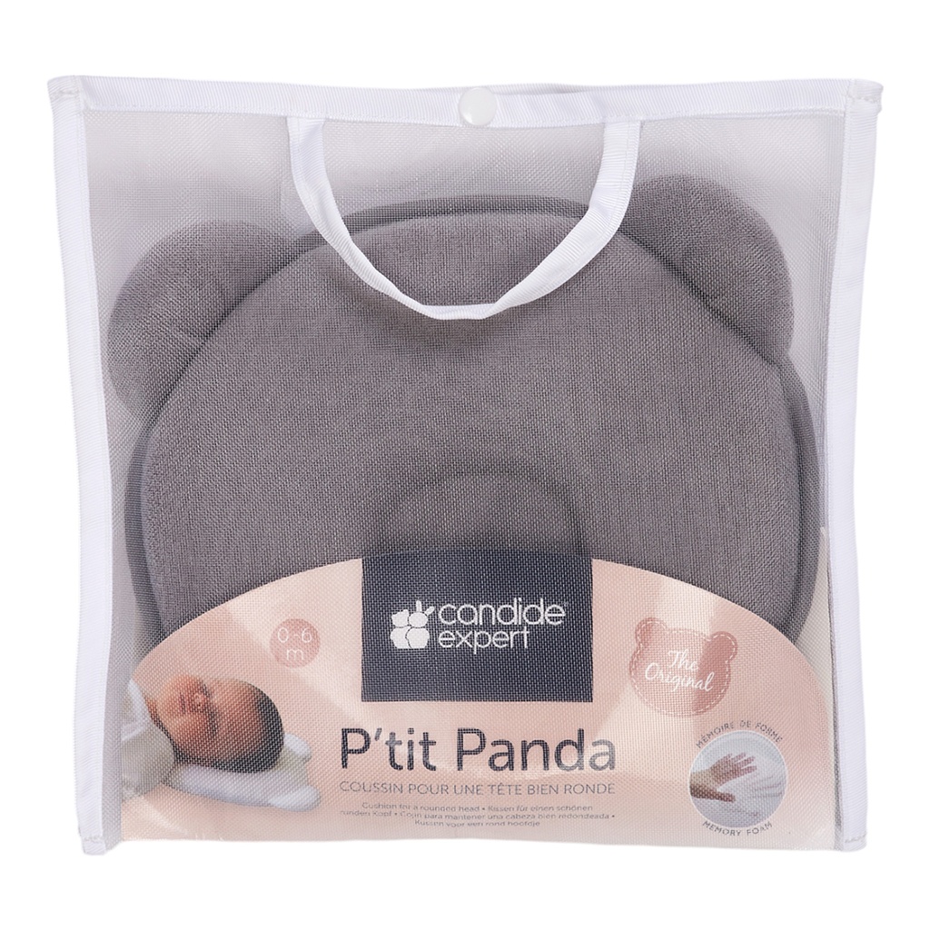 Candide Panda Babykudde - Grå