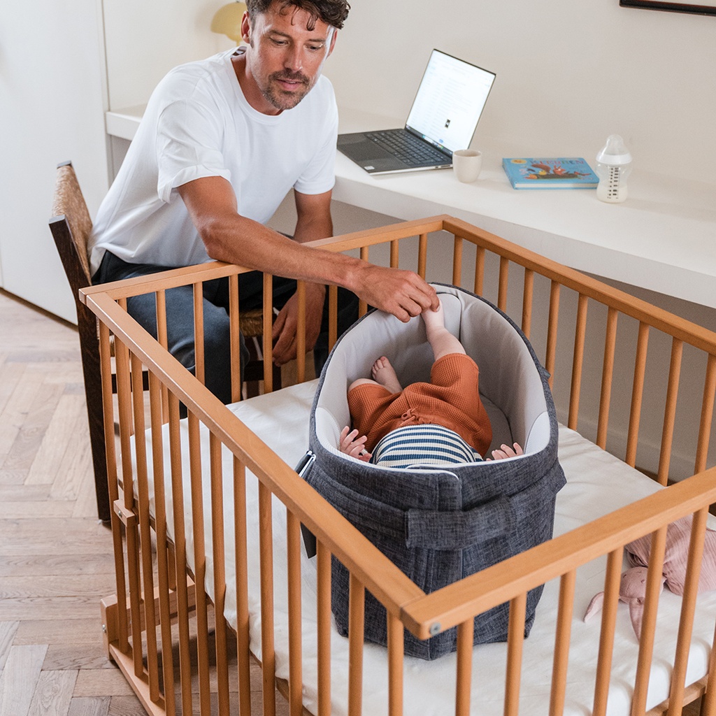 Doomoo Babynest Mjuklift 3-i-1 Grå